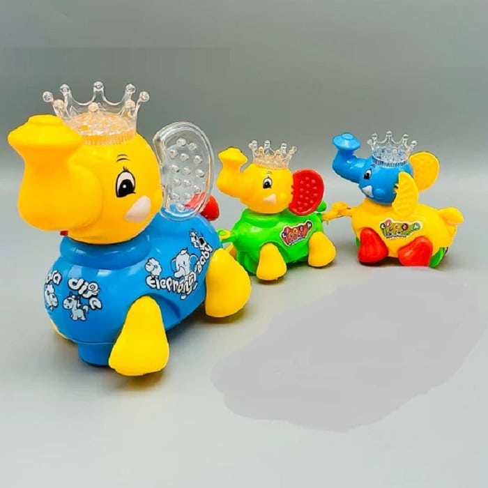 Cute elephant train toy battery operated
