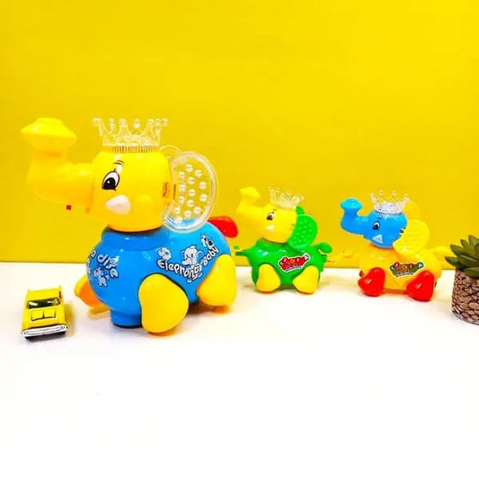 Cute elephant train toy battery operated