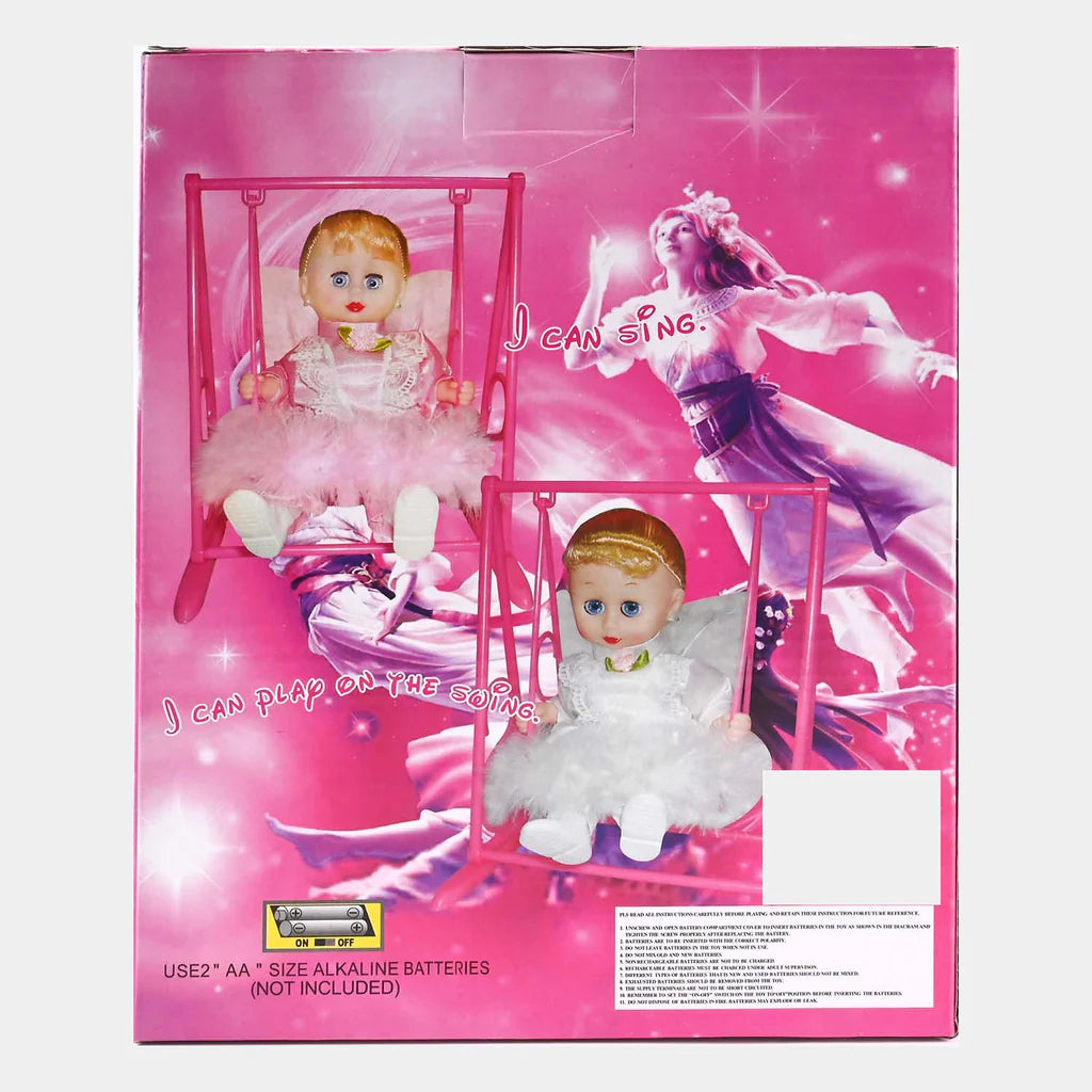 Swing Baby Doll With Light & Music For Kids