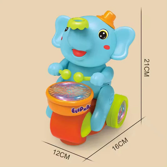 Musical Walking Elephant Drummer with Floating Ball Toy for Kids