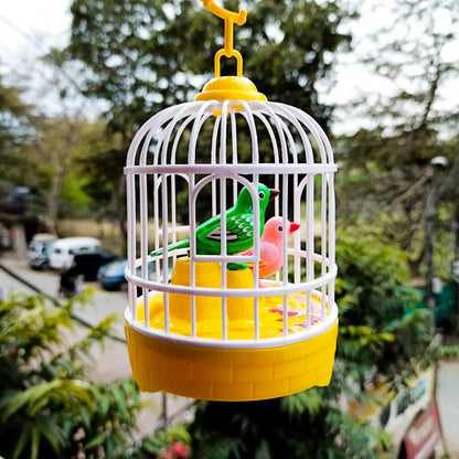 Musical light Bird cage with 2 birds